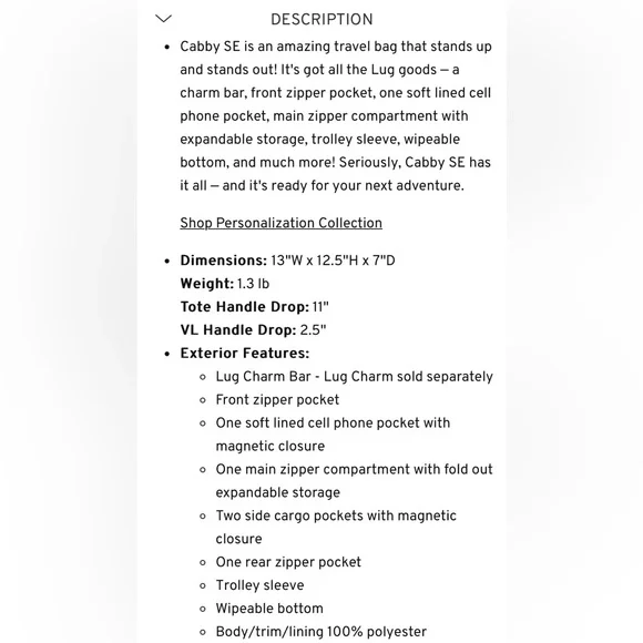 NWT Lug Cabby SE - Flourish Berry - Picture 6 of 9